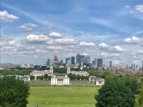 С Гринвич парка открывается замечательный вид на Лондон-сити